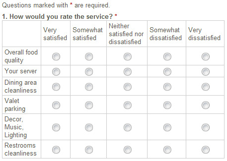 New Matrix question type for eZ Survey Mugo Web eZ Publish