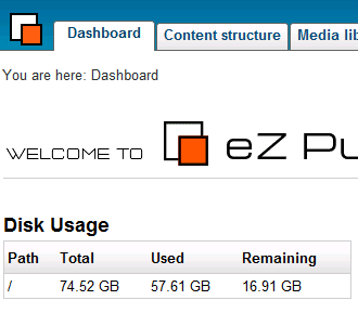 Mugo Disk Space widget screenshot