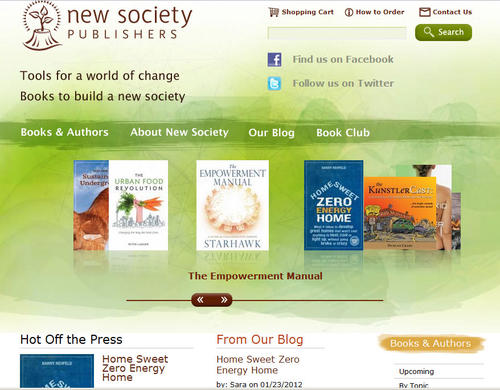New Society Publishers home page