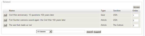 Suggest related articles