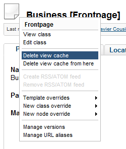 Delete view cache